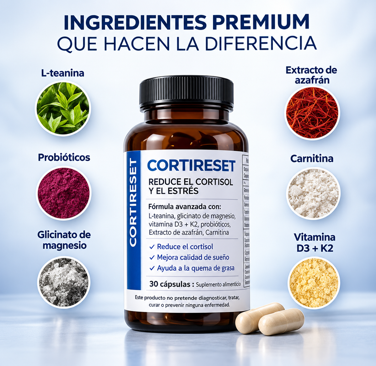 CORTIRESET - Reduce el Cortisol y Apoya la Pérdida de Grasa
